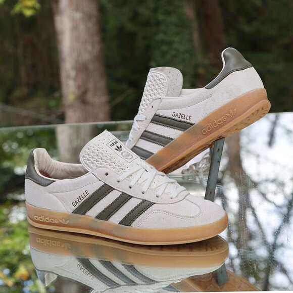 Adidas Gazelle Indoor White Olive Strata - Picture 5 of 15